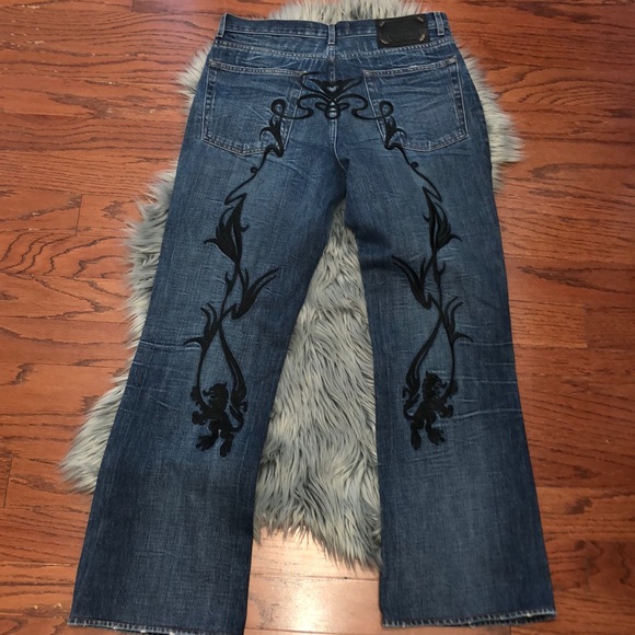 Just Cavalli Other - Just Cavalli Jeans Embroidered Rear Skull Tag